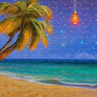 Christmas Beach & Palm Tree - PNG gratuit