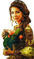 Женщина с цветами - nemokama png