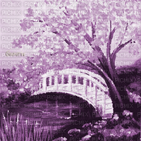 Y.A.M._Japan Landscape purple - GIF animé gratuit