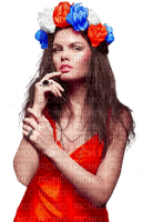 Woman France Blue White Red - Marina Yasmine - kostenlos png