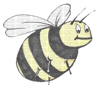 Funny Bee - Безплатен анимиран GIF