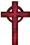 Cruz celta roja - GIF animado grátis