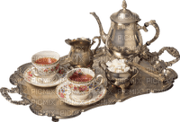 Tea set.Vintage.silver.Victoriabea - darmowe png