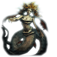 woman fantasy goth mermaid - PNG gratuit