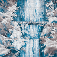 soave background animated  waterfall   blue brown - Free animated GIF