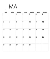 loly33 calendrier mai - ilmainen png