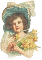 soave children girl vintage victorian spring - 免费PNG