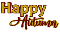 Happy Autumn/words - Free animated GIF