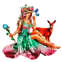 fantasy woman by  nataliplus - GIF animé gratuit