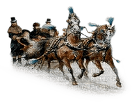 caballos trineo  vintage  dubravka4 - kostenlos png