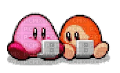 kirby & waddle dee ds - Gratis animerad GIF