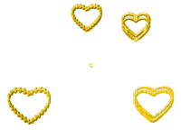 yellow gold hearts gif - GIF animado gratis