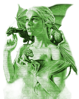 Y.A.M._Fantasy woman dragon green - ingyenes png