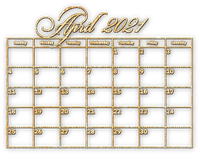 soave calendar deco april text 2021 - bezmaksas png