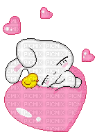 heart bunny - GIF animé gratuit