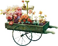 Vintage Flower Cart - Animovaný GIF zadarmo