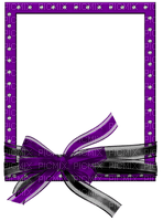 Kaz_Creations Purple Deco Frame Frames Ribbons Bows Colours - png ฟรี