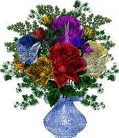 bouquet papillon - GIF animasi gratis