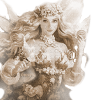 Y.A.M._Fantasy fairy Sepia - ücretsiz png