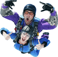 Skydivers free fall couple