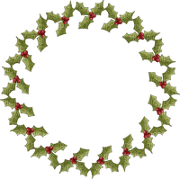 Christmas deco round circle frame - PNG gratuit