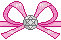 pink diamond bow - GIF animé gratuit