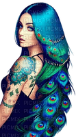 peacock woman - zdarma png