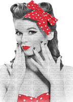 soave woman fashion summer rockabilly black white - Free PNG