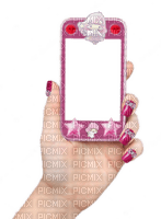 Pink Phone Frame - ilmainen png