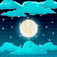 Y.A.M._Night, moon, stars background - Gratis animeret GIF