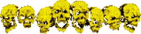 yellow skulls - PNG gratuit