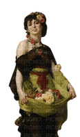 cheerful flower lady - 免费PNG