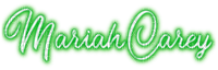Mariah Carey.Text.White.Green - KittyKatLuv65 - PNG gratuit