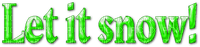 Let it Snow.Text.Green - ilmainen png