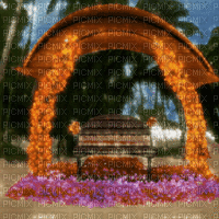 Hawaiian Wooden Stage - GIF animado gratis