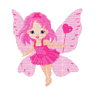 girl kind child enfant person fee fairy fantasy pink  tube deco gif anime animated animation - Zdarma animovaný GIF