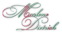 soave text Marlene Dietrich pink green - 無料png