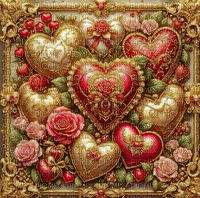 valentines animated background hearts - Darmowy animowany GIF