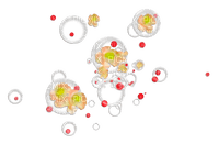 Yellow red flowers bubble deco [Basilslament] - zadarmo png