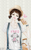 Paris Girl - GIF animasi gratis