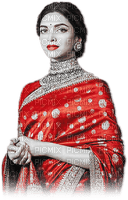 soave bollywood woman black white red - png gratis