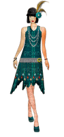 flapper, the 1920s woman nainen - δωρεάν png