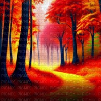 kikkapink forest autumn background - PNG gratuit