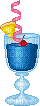 cocktail bleu - GIF animé gratuit