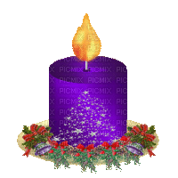 cecily-bougie animee violette - Darmowy animowany GIF