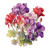flowers autumn, summer, violet fleurs - GIF animasi gratis