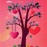 Pink Heart Tree - png ฟรี