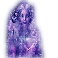 dolceluna blue purple fantasy woman owl - бесплатно png