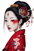 asian woman red - 無料png