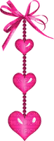 Hanging.Hearts.Pink - Free PNG